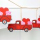 Glitzhome 72"L Valentine's Day Matal Truck Garland