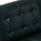 Glitzhome 31.50"H Green PU Leather Button-tufted Accent Arm Chair with Black Metal Frame