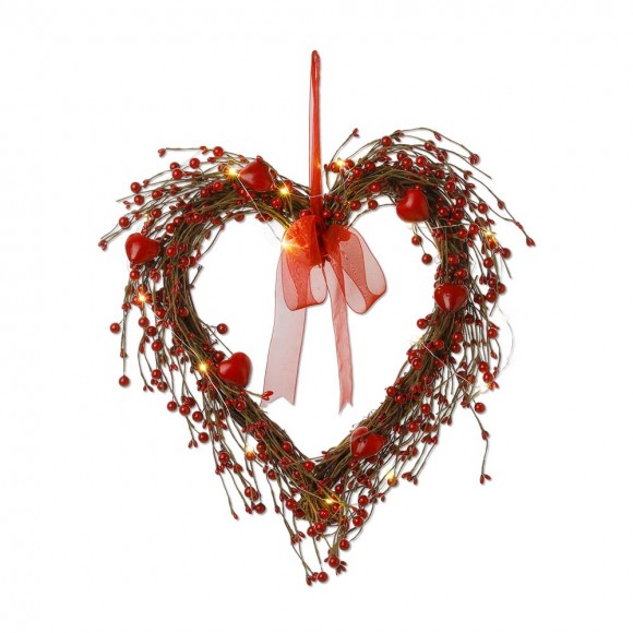 Valentine's Day Heart Shaped Wreath, Valentine's Day Heart