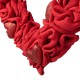 Glitzhome 19.25"L Fabric Valentine's Day Heart-shaped Wreath