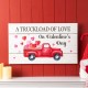 Glitzhome 24"L Valentine's Wooden Truck Wall Sign Decor