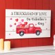 Glitzhome 24"L Valentine's Wooden Truck Wall Sign Decor