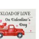 Glitzhome 24"L Valentine's Wooden Truck Wall Sign Decor
