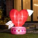 Glitzhome 5 ft Lighted Valentine's Inflatable Heart Decor