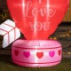 Glitzhome 5 ft Lighted Valentine's Inflatable Heart Decor