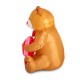 Glitzhome 6 ft Lighted Valentine's Inflatable Bear with Heart Decor