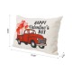 Glitzhome 18"L Faux Burlap Happy Valentine's Day Truck Pillow