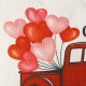 Glitzhome 18"L Faux Burlap Happy Valentine's Day Truck Pillow