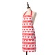 Glitzhome Valentine's Fabric Heart Apron with 2 Roomy Pockets