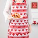 Glitzhome Valentine's Fabric Heart Apron with 2 Roomy Pockets