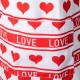 Glitzhome Valentine's Fabric Heart Apron with 2 Roomy Pockets