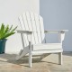 Elm PLUS Outdoor Patio White HDPE Folding Adirondack Chair