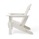 Elm PLUS Outdoor Patio White HDPE Folding Adirondack Chair