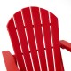 Elm PLUS Outdoor Patio Red HDPE Folding Adirondack Chair