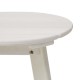 Elm PLUS 20"D Outdoor Patio White HDPE Round Side Table, End Table, Or Coffee Table