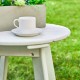 Elm PLUS 20"D Outdoor Patio White HDPE Round Side Table, End Table, Or Coffee Table