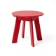 Elm PLUS 20"D Outdoor Patio Red HDPE Round Side Table, End Table, Or Coffee Table