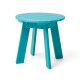 Elm PLUS 20"D Outdoor Patio Aqua HDPE Round Side Table, End Table,Or Coffee Table