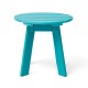 Elm PLUS 20"D Outdoor Patio Aqua HDPE Round Side Table, End Table,Or Coffee Table