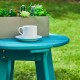 Elm PLUS 20"D Outdoor Patio Aqua HDPE Round Side Table, End Table,Or Coffee Table