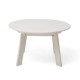 Elm PLUS 32"D Outdoor Patio White HDPE Round Coffee Table