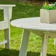 Elm PLUS 32"D Outdoor Patio White HDPE Round Coffee Table