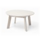 Elm PLUS 35.5"D Outdoor Patio White HDPE Round Coffee Table