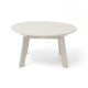 Elm PLUS 35.5"D Outdoor Patio White HDPE Round Coffee Table