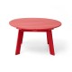 Elm PLUS 35.5"D Outdoor Patio Red HDPE Round Coffee Table