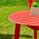 Elm PLUS 35.5"D Outdoor Patio Red HDPE Round Coffee Table