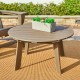 Elm PLUS 35.5"D Outdoor Patio Tan HDPE Round Coffee Table