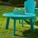 Elm PLUS 35.5"D Outdoor Patio Aqua HDPE Round Coffee Table