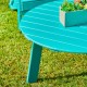 Elm PLUS 35.5"D Outdoor Patio Aqua HDPE Round Coffee Table