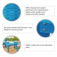 Elm PLUS 35.5"D Outdoor Patio Pacific Blue HDPE Round Coffee Table