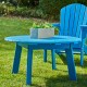 Elm PLUS 35.5"D Outdoor Patio Pacific Blue HDPE Round Coffee Table