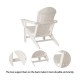 Elm PLUS 3-Piece Outdoor Patio White HDPE Adirondack Chair and Side Table Set