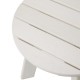 Elm PLUS 3-Piece Outdoor Patio White HDPE Adirondack Chair and Side Table Set