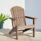 Elm PLUS 3-Piece Outdoor Patio Tan HDPE Adirondack Chair and Side Table Set