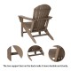 Elm PLUS 3-Piece Outdoor Patio Tan HDPE Adirondack Chair and Side Table Set