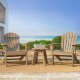 Elm PLUS 3-Piece Outdoor Patio Tan HDPE Adirondack Chair and Side Table Set
