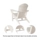 Elm PLUS 5-Piece Outdoor Patio White HDPE Adirondack Chair and 32"D Coffee Table Set