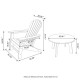 Elm PLUS 5-Piece Outdoor Patio White HDPE Adirondack Chair and 32"D Coffee Table Set