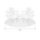 Elm PLUS 5-Piece Outdoor Patio White HDPE Adirondack Chair and 35.5"D Coffee Table Set