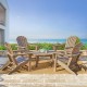 Elm PLUS 5-Piece Outdoor Patio Tan HDPE Adirondack Chair and Coffee Table Set