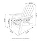 Elm PLUS Outdoor Patio White HDPE Folding Adirondack Chair, Set of 2