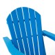 Elm PLUS Outdoor Patio Pacific Blue HDPE Folding Adirondack Chair, Set of 2