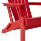 Elm PLUS Outdoor Patio Red HDPE Folding Adirondack Chair, Set of 2