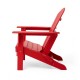 Elm PLUS Outdoor Patio Red HDPE Folding Adirondack Chair, Set of 2