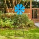 Glitzhome 44"H Metal Blue Wind Spinner Yardstake