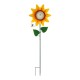 Glitzhome 48"H Metal Sunflower Yardstake with Thermometer Decor